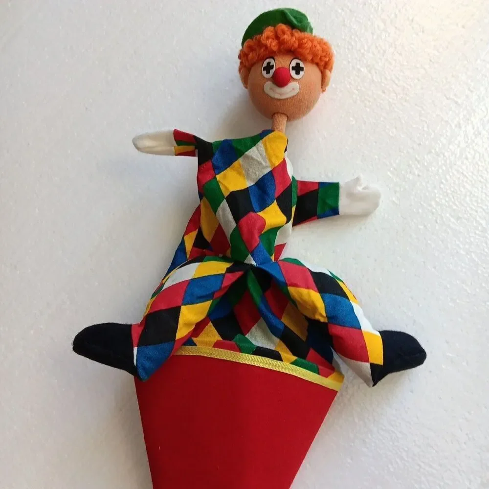 Moravska Ustredna Cone Puppets Princess And Clown Vintage Imagination Fun Toys